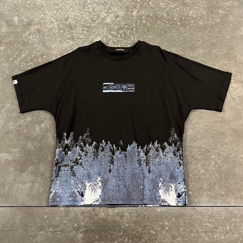 VAMTAC Wasteland Black Oversized Graphic T Shirt XL